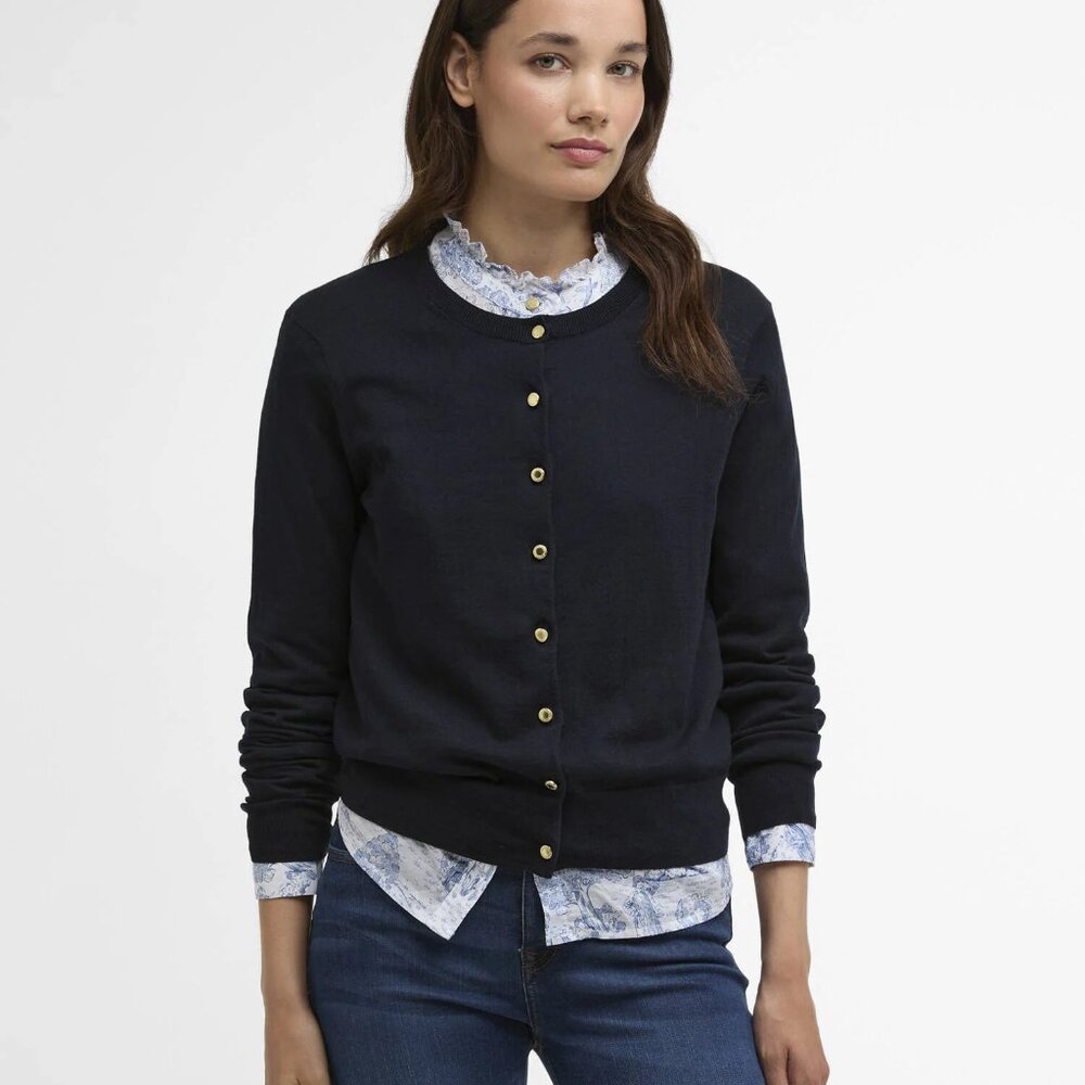 Nygard  Cotton Knitted Cardigan Gold Buttons